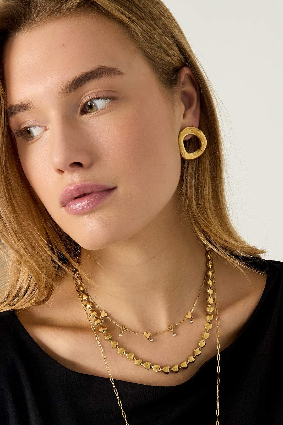 Ketting met hart schakels