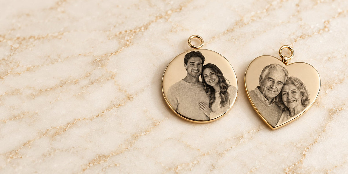 Gepersonaliseerde sieraden met foto of naam