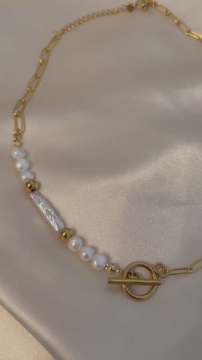 Ketting Elegant Circle - Parels met Ronde Sluiting